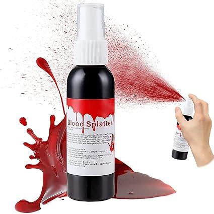 can you spray fake blood on clothes then dry
